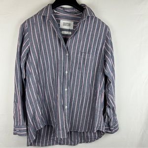 Grayson thread stripped casual button shirt size 3 100% cotton